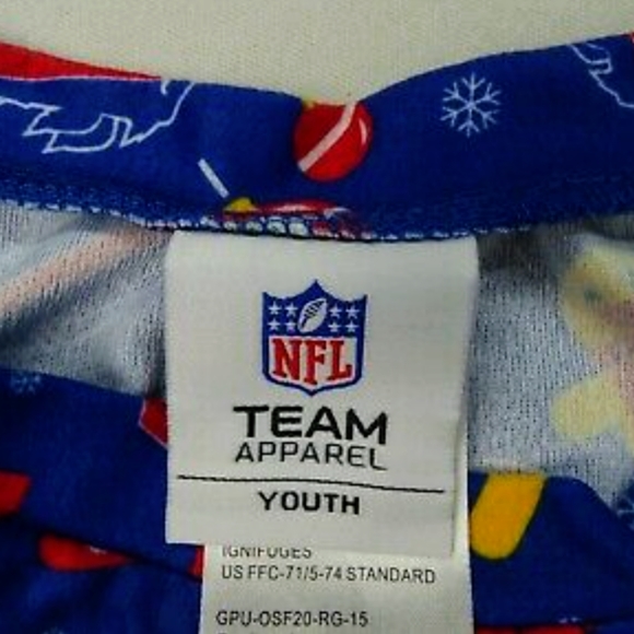 BUFFALO BILLS NFL TEAM APPAREL YOUTH HOLIDAY 2 PIECE PJ SET - Picture 3 of 5